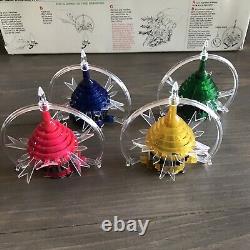 Vintage 60s 70s Merry Glows Space Age Spinner Christmas Ornaments WithBox