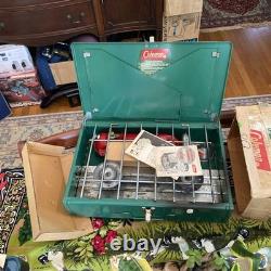 Vintage 70sColeman 425E Two-Burner Camp Stove 425E499 New In Box