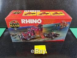 Vintage 80s M. A. S. K by kenner boxed Rhino complete working great condition