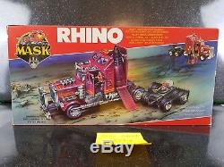 Vintage 80s M. A. S. K by kenner boxed Rhino complete working great condition