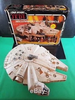 Vintage 80s Star wars ROTJ kenner Millennium Falconboxed Nr complete great con