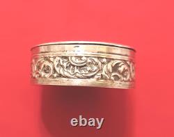 Vintage 830 Silver Trinket Pill Box With Cherubs Angels Children