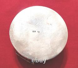 Vintage 830 Silver Trinket Pill Box With Cherubs Angels Children