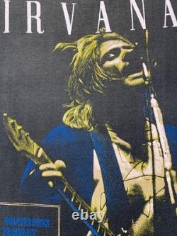 Vintage 90's bootleg nirvana Drain You Kurt Cobain Heart Shape Box Tshirt