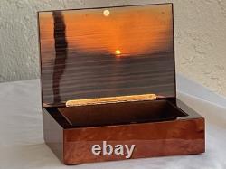 Vintage A. Gargiulo & Jannuzzi Sorrento Italy Inlaid Burl Wood Jewelry Box 7x5