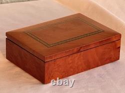 Vintage A. Gargiulo & Jannuzzi Sorrento Italy Inlaid Burl Wood Jewelry Box 7x5