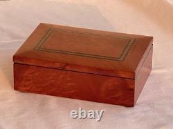 Vintage A. Gargiulo & Jannuzzi Sorrento Italy Inlaid Burl Wood Jewelry Box 7x5