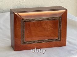 Vintage A. Gargiulo & Jannuzzi Sorrento Italy Inlaid Burl Wood Jewelry Box 7x5
