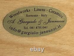 Vintage A. Gargiulo & Jannuzzi Sorrento Italy Inlaid Burl Wood Jewelry Box 7x5