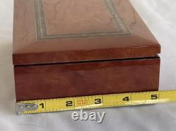 Vintage A. Gargiulo & Jannuzzi Sorrento Italy Inlaid Burl Wood Jewelry Box 7x5