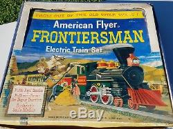 Vintage AMERICAN FLYER FRONTIERSMAN Old Wild West Train Set With Box SuperB Rare