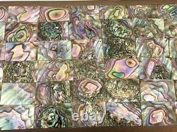 Vintage Abalone Shell And Brass Jewelry Trinket Box Mexico