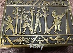 Vintage Aedel Malm Denmark Cast Bronze Cocktail Table Jewelry Cigar Box Heavy