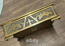 Vintage Aedel Malm Denmark Cast Bronze Cocktail Table Jewelry Cigar Box Heavy