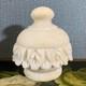 Vintage Alabaster Jar Lid Hand Carved Italian Dish Box Leaf Detail Storage 4.5