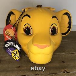 Vintage Aladdin Disney Lion King Simba Head Plastic Lunch Box Pre-owned Withtag