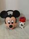 Vintage Aladdin Walt Disney Mickey Mouse Head Plastic Lunch Box With Orig Thermos