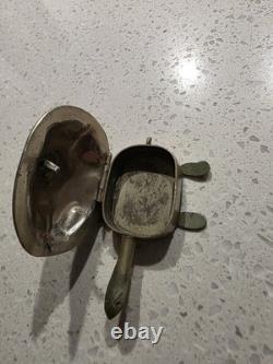 Vintage Alpaca Mexico Silver Tone With Inlaid Abalone Turtle Box
