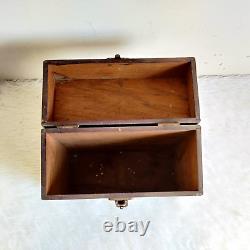 Vintage Anandji Kalyanji Gramophone Record Keeping Wooden Suitcase Box Old WD884