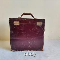 Vintage Anandji Kalyanji Gramophone Record Keeping Wooden Suitcase Box Old WD884