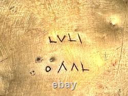 Vintage Antique 1930 Damascene Brass Silver Copper Inlay David Star Trinket Box