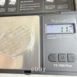 Vintage Antique 800 Sterling Silver Snuff Pill Box Wave Design Accessory
