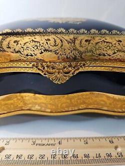 Vintage Antique Lrg Limoges Of France Trinket Box Jewelry Box Golt Gilt Prestige