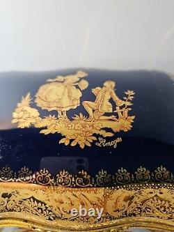 Vintage Antique Lrg Limoges Of France Trinket Box Jewelry Box Golt Gilt Prestige