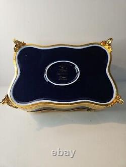 Vintage Antique Lrg Limoges Of France Trinket Box Jewelry Box Golt Gilt Prestige