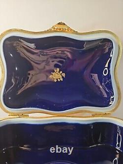 Vintage Antique Lrg Limoges Of France Trinket Box Jewelry Box Golt Gilt Prestige