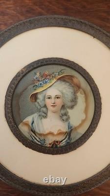 Vintage Antique PNCW USA Bronze Miniature Portrait Dresser Jewelry Trinket Box
