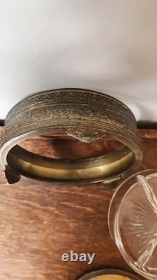 Vintage Antique PNCW USA Bronze Miniature Portrait Dresser Jewelry Trinket Box