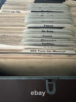 Vintage Antique Rare AEA Tune-Up Chart Box With Charts