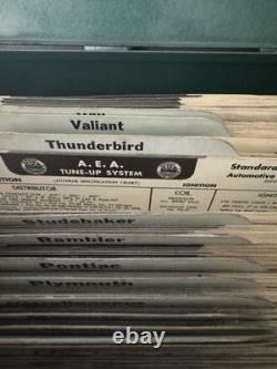 Vintage Antique Rare AEA Tune-Up Chart Box With Charts