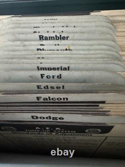 Vintage Antique Rare AEA Tune-Up Chart Box With Charts