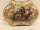 Vintage Antique Sevres Style Porcelain Jewelry Trinket Box With Romantic Scenes