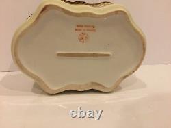 Vintage Antique Sevres Style Porcelain Jewelry Trinket Box with Romantic Scenes