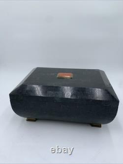 Vintage Antique Tessellated Horn Jewelry Box by Maitland-Smith