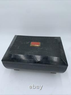 Vintage Antique Tessellated Horn Jewelry Box by Maitland-Smith
