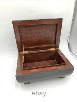 Vintage Antique Tessellated Horn Jewelry Box by Maitland-Smith