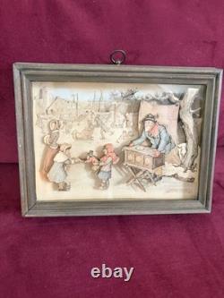 Vintage Anton Pieck 3D Shadow Box Framed THE SWINDLER
