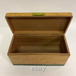 Vintage Art Deco Wood Jewelry Box Bakelite Handle / Knob