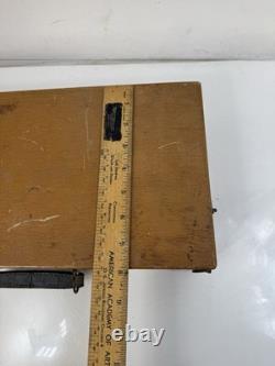 Vintage Artist's Wooden Metal Lined Box with paint pallet
