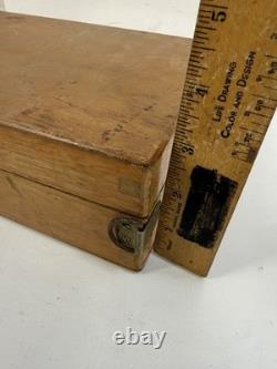 Vintage Artist's Wooden Metal Lined Box with paint pallet