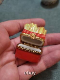 Vintage Artoria Limoges Limited Edition Peint Main French Fries Trinket Box