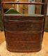 Vintage Asian Trinket Jewelry Sewing Box Storage Box Hand Painted Wood 3 Tier