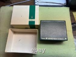 Vintage Authentic 70's Rolex Green strip Men's coffin Box/Case. 168055131675