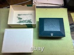 Vintage Authentic 70's Rolex Green strip Men's coffin Box/Case. 168055131675