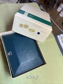Vintage Authentic 70's Rolex Green strip Men's coffin Box/Case. 168055131675