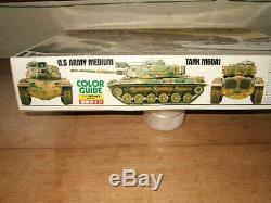 Vintage Bandai 1/24 US Army Medium Tank M60A1 Plastic Model Kit With Box Rare